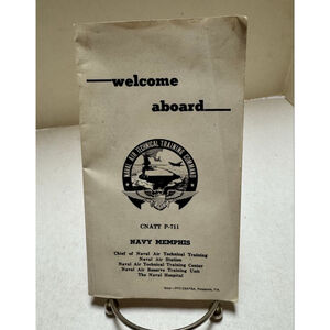 Navy Welcome Aboard Naval Air Technical Training Command Booklet CNATT P-711 Vtg